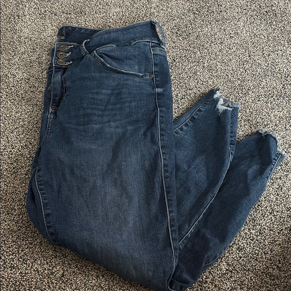Torrid Blue Skinny Jeans with Faded Indigo Style